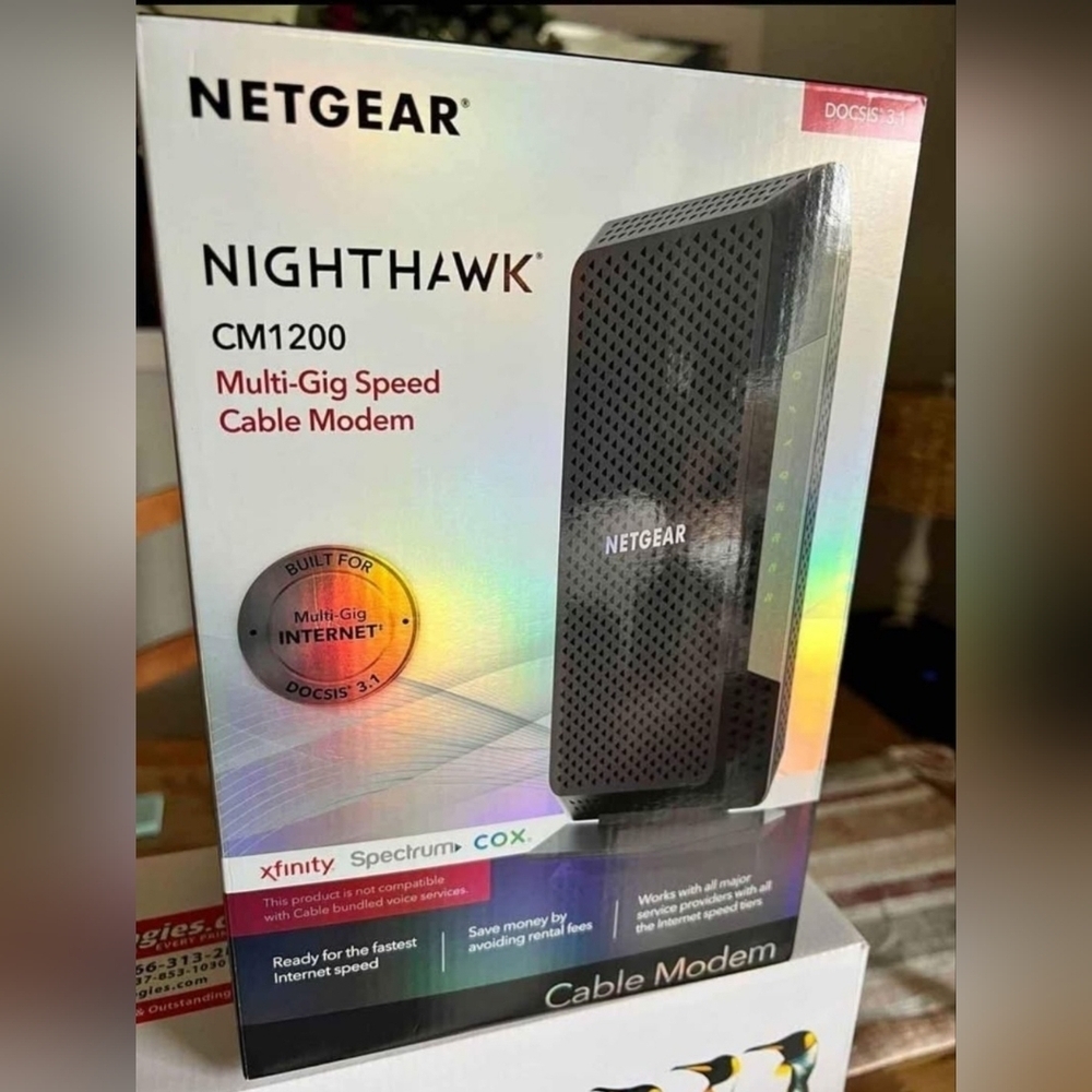 NETGEAR Nighthawk CM1200 Multi-Gig Cable Modem - Black